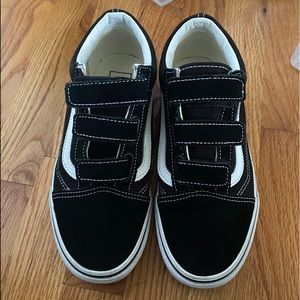 Black & White Velcro Vans